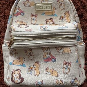 Rare BoxLunch Cream Corgi Mini Backpack